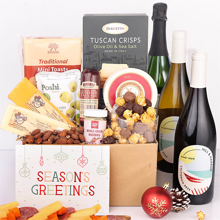 product image for Season's Greetings Deluxe Charcuterie, Cheese &  Wine Gift